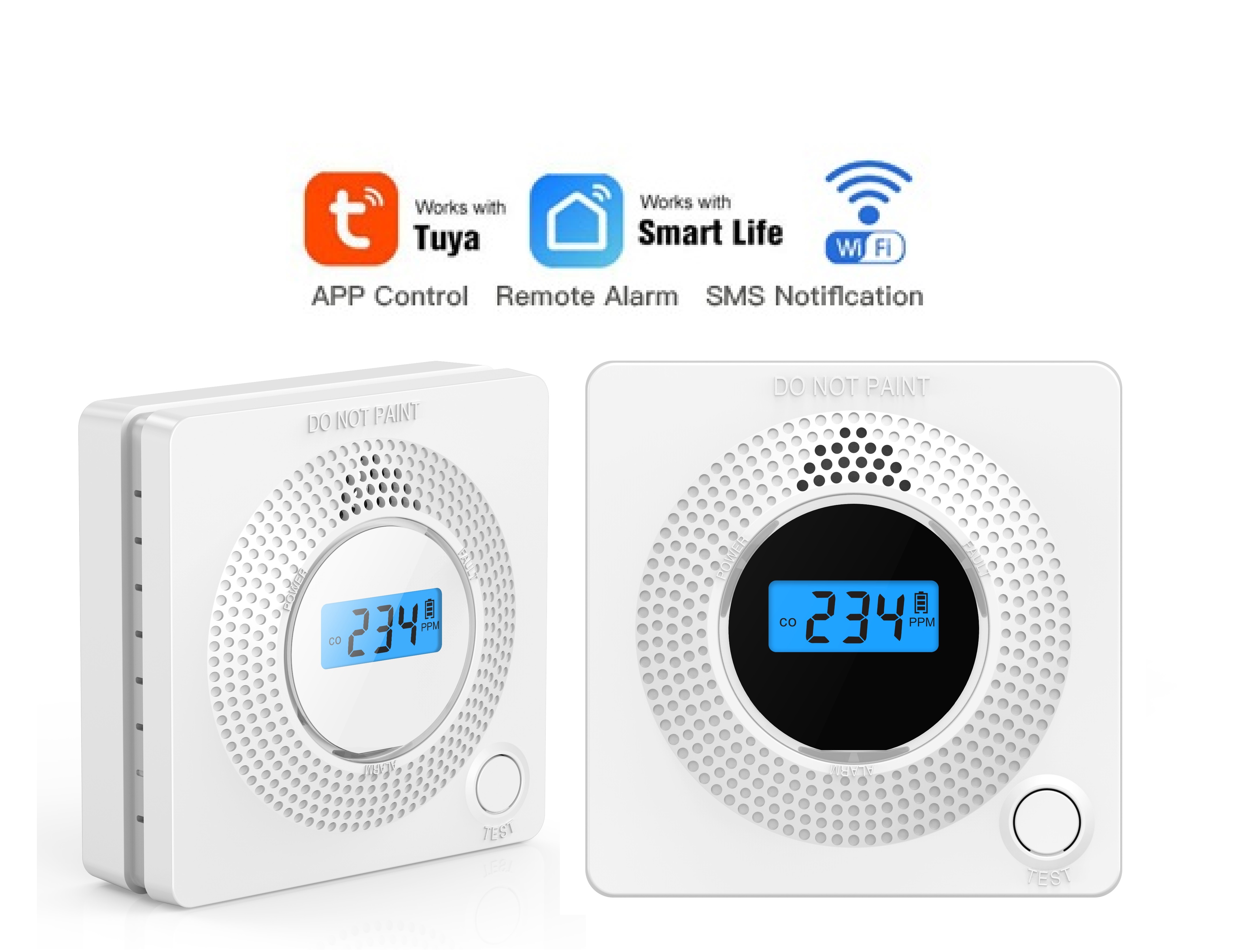 (image for) Wifi app control and alarm notify CO wireless alarm